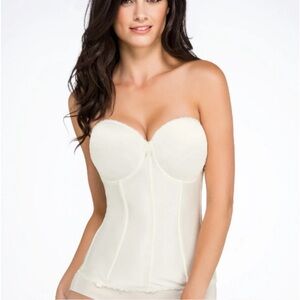 NWT VA BIEN  Longline Convertible Bustier in Cream size 38DD Bridal Wedding